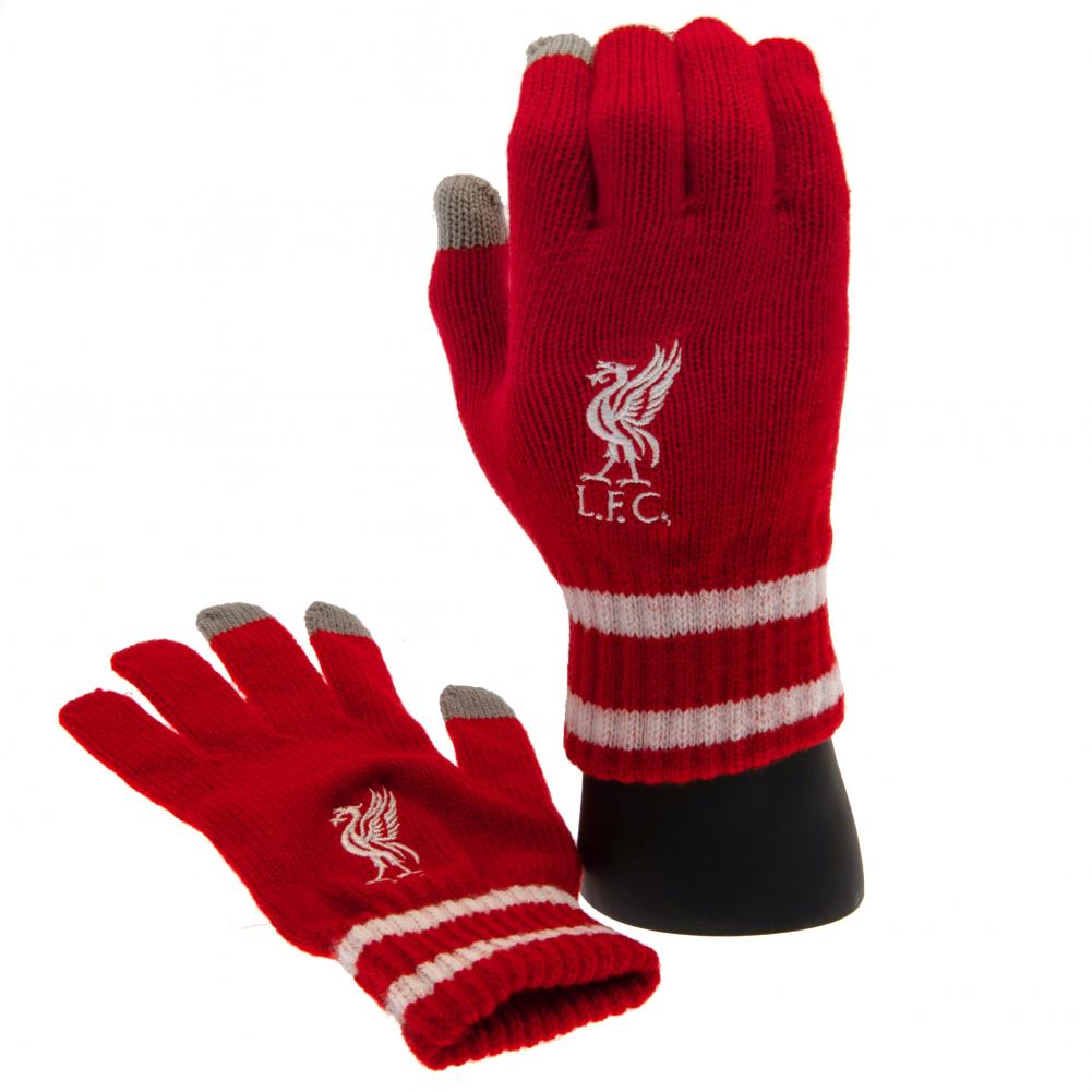 Liverpool FC Touchscreen Knitted Youths Gloves