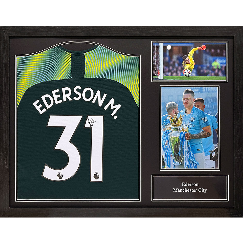 Everton FC Duncan Ferguson Signed Shirt (Framed)