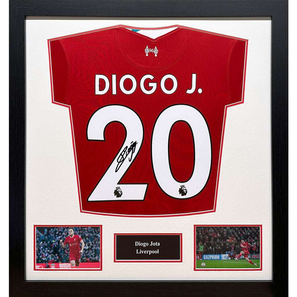 Liverpool FC Diogo Jota Signed Shirt (Framed)