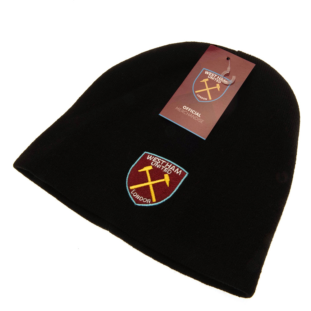 West Ham United FC Black Beanie