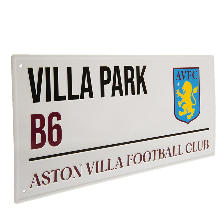 Aston Villa FC White Street Sign