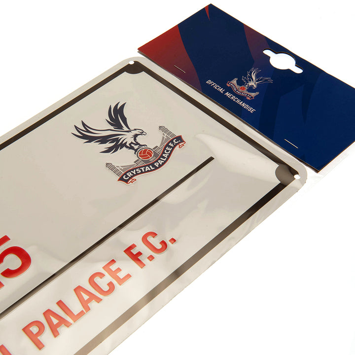 Crystal Palace FC Red Text Street Sign