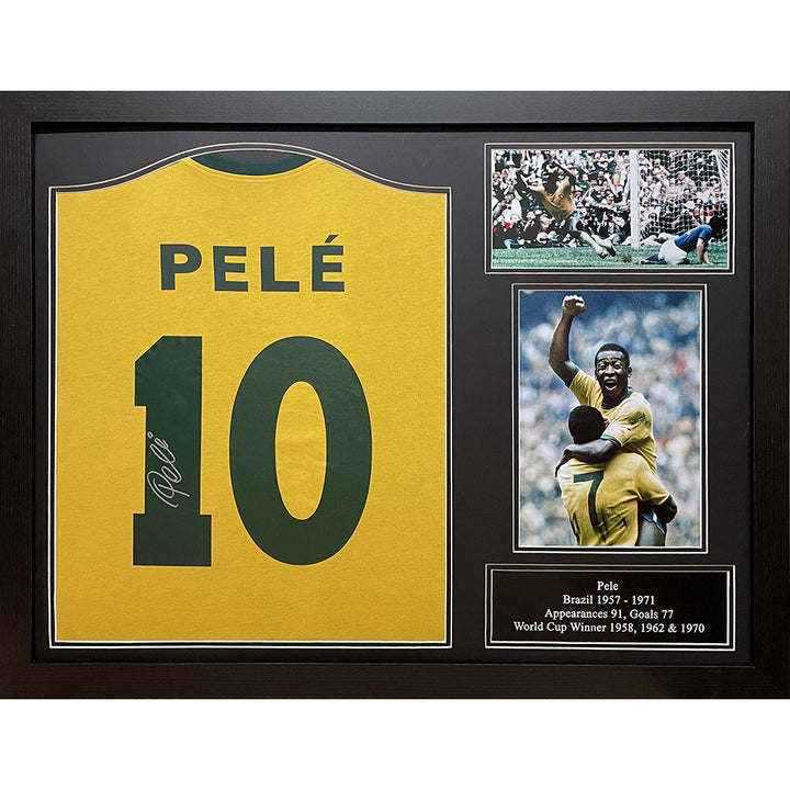 Brazil 1970 Pele Signed Shirt (Framed)