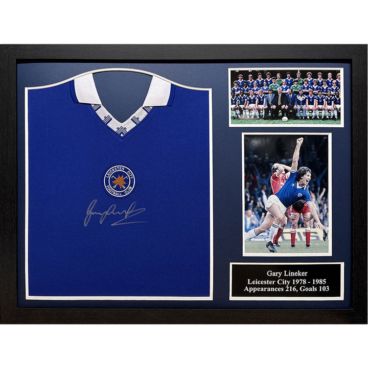 Leicester City FC 1978 Gary Lineker Signed Shirt (Framed)