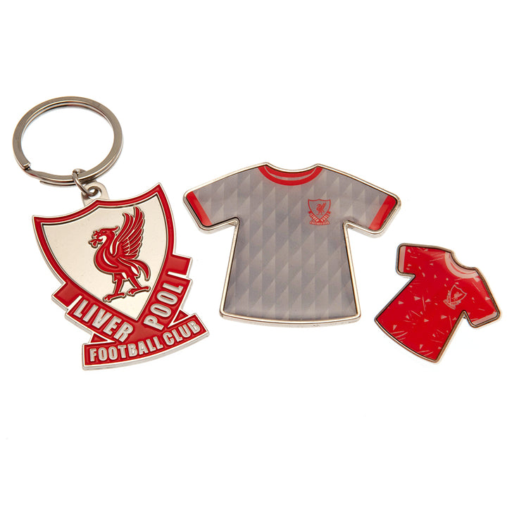 Liverpool FC Heritage Badge, Keyring and Magnet Set