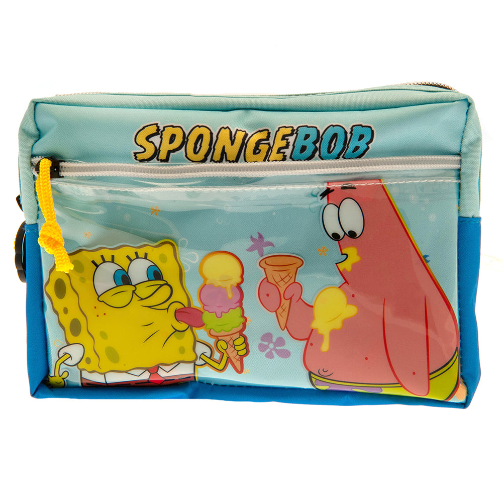 Official SpongeBob SquarePants Multi Pocket Pencil Case