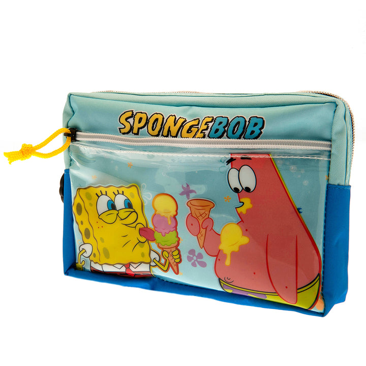 Official SpongeBob SquarePants Multi Pocket Pencil Case