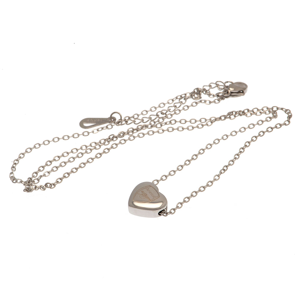 Arsenal FC Stainless Steel Heart Necklace