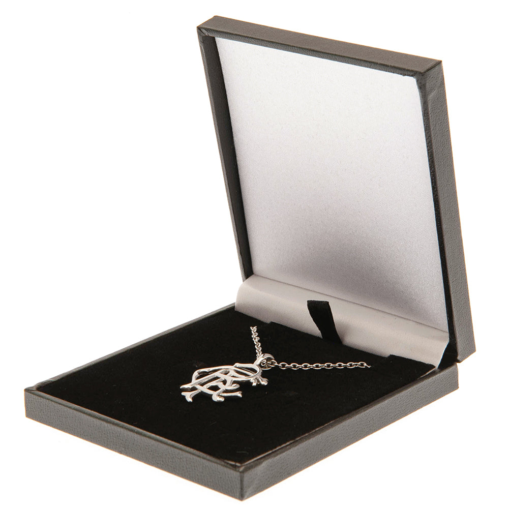 Rangers FC Scroll Crest Stainless Steel Pendant & Chain