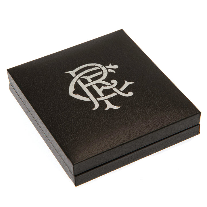 Rangers FC Scroll Crest Stainless Steel Pendant & Chain