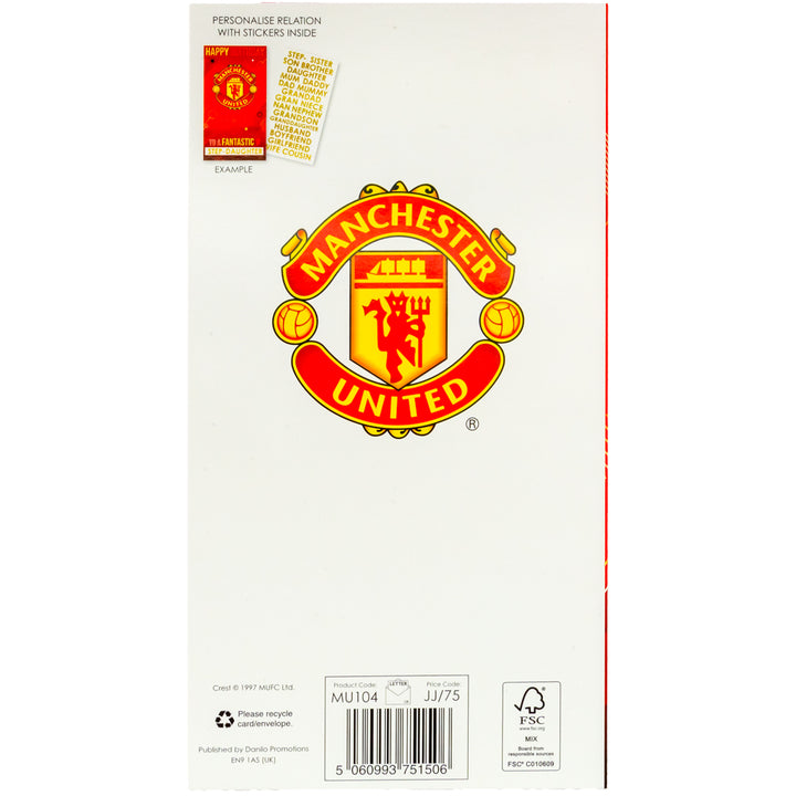 Manchester United FC Personalised Birthday Card