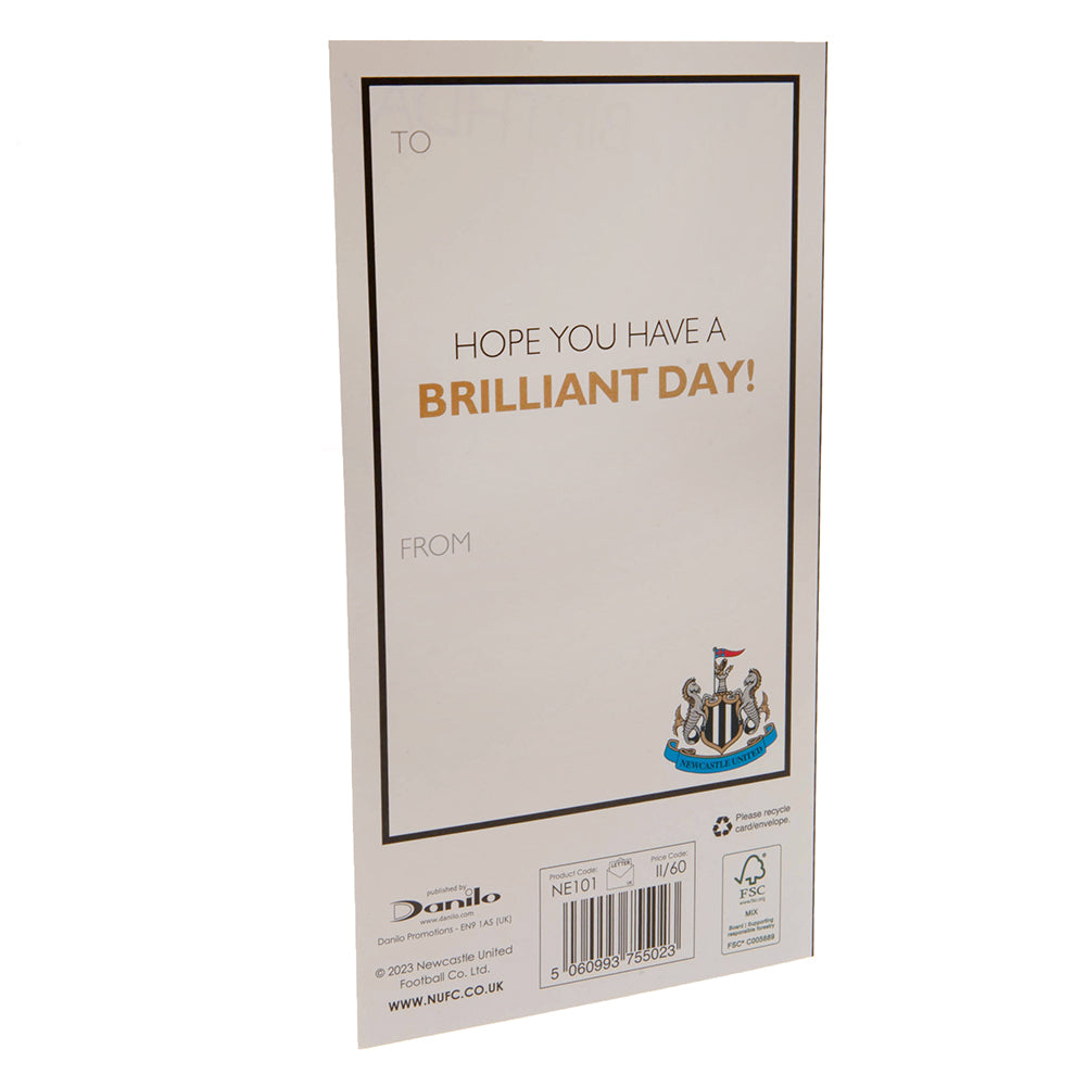 Newcastle United FC Crest Birthday Card