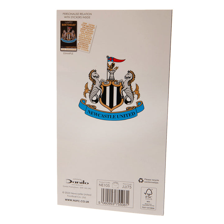 Newcastle United FC Personalised Birthday Card