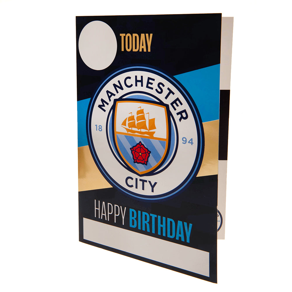 Manchester City FC Birthday Card With Stickers