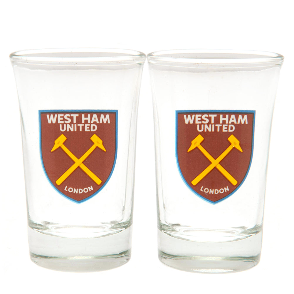 West Ham United FC 2pk Shot Glass Set