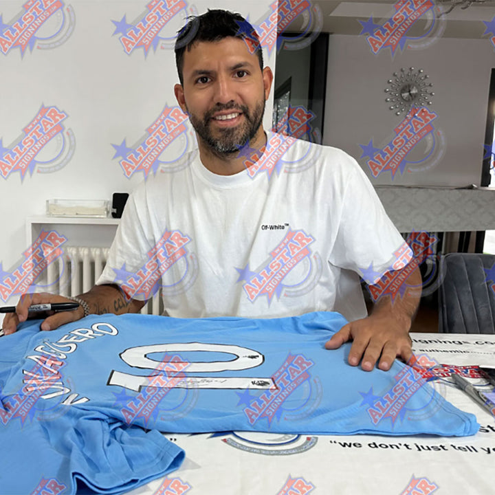 Manchester City FC Sergio Aguero Signed Shirt