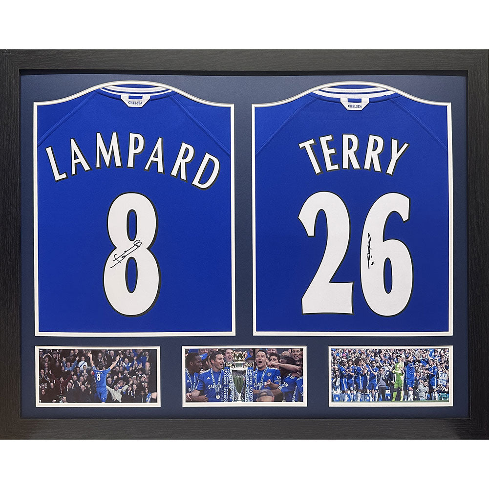 Frank Lampard and John Terry Chelsea FC Signed Shirts (Dual Framed)