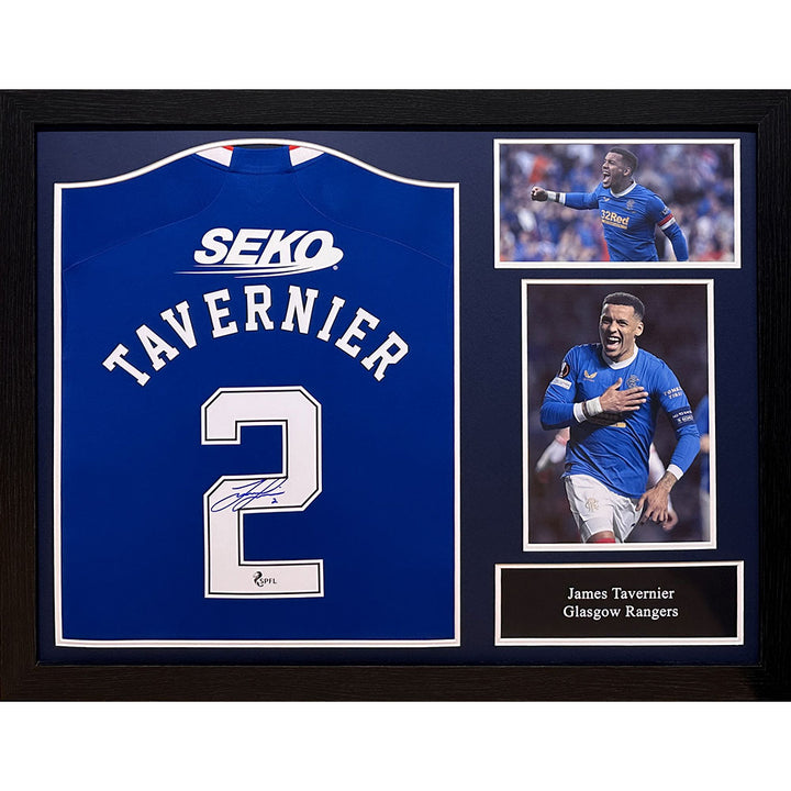 Rangers FC James Tavernier Signed Shirt (Framed)