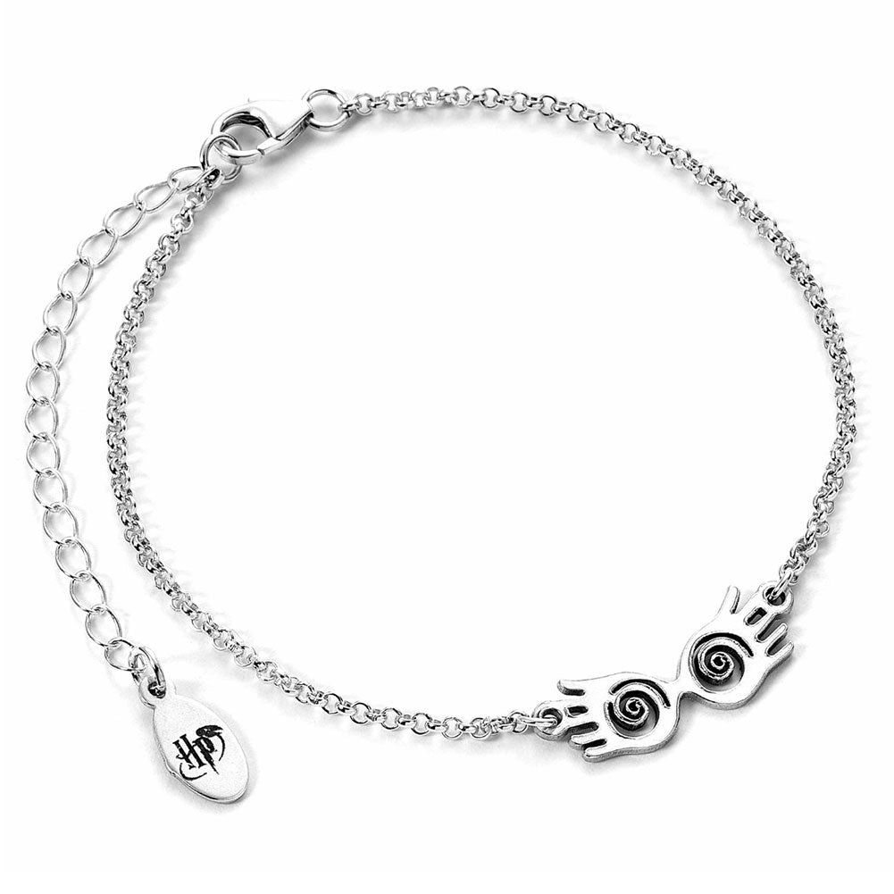 Harry Potter Sterling Silver Charm Bracelet Luna Glasses