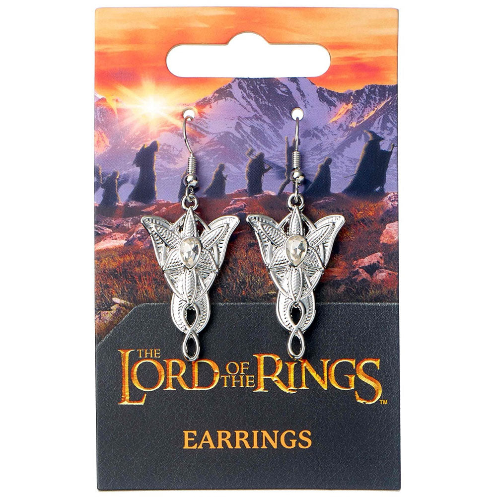 The Lord Of The Rings Silver Plated Evenstar Earrings