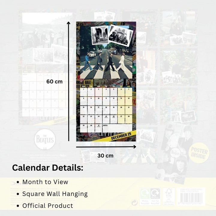 The Beatles Square 2025 Calendar