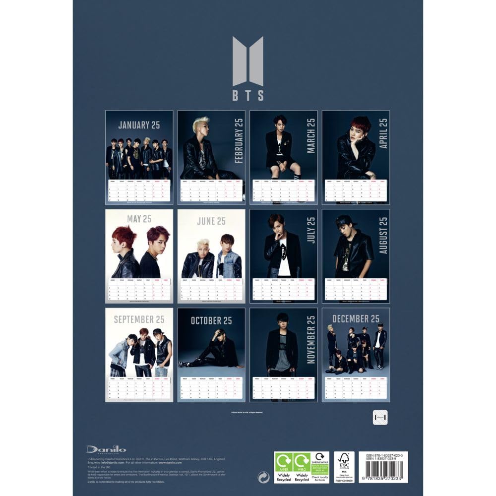 BTS A3 2025 Calendar