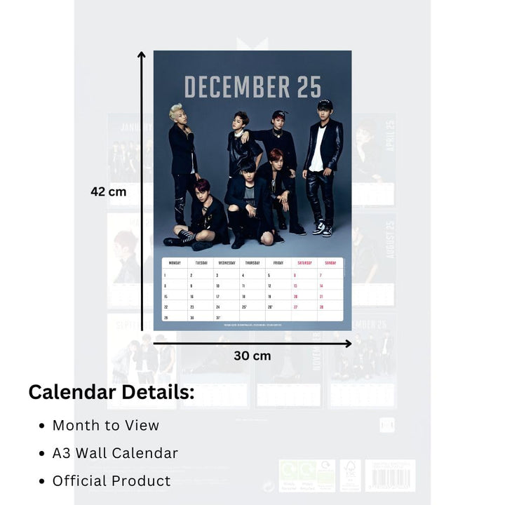 BTS A3 2025 Calendar