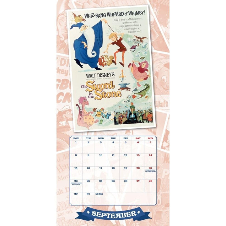 Disney Vintage Posters Square 2025 Calendar