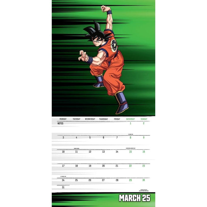 Dragon Ball Z Square 2025 Calendar