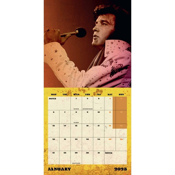 Elvis Presley Square 2025 Calendar