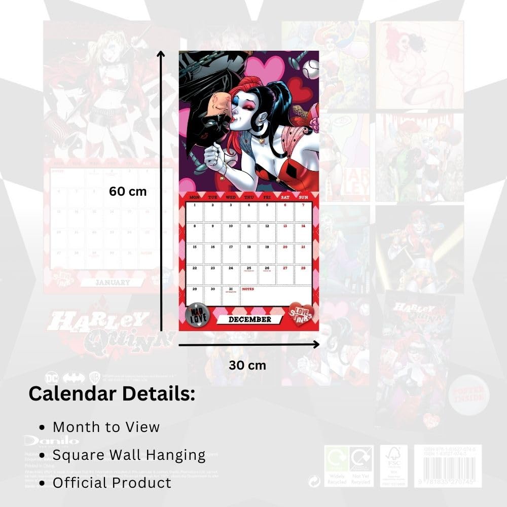 Harley Quinn Square 2025 Calendar