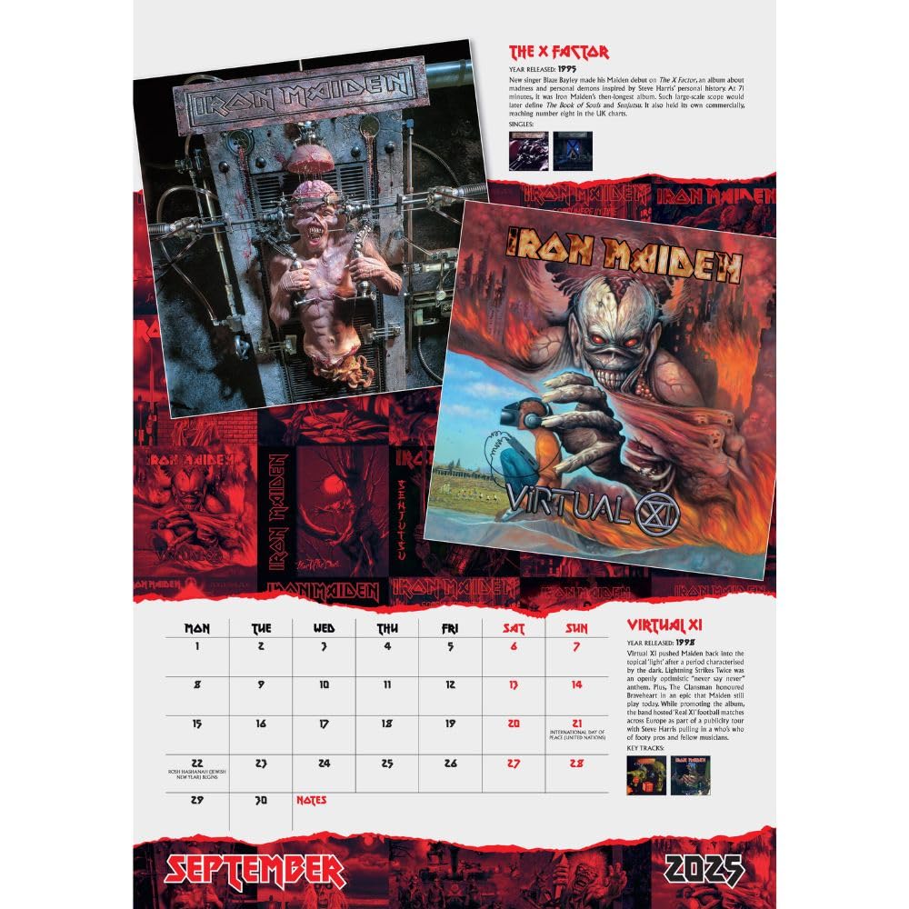 Iron Maiden A3 2025 Calendar