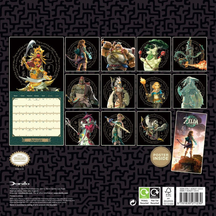 The Legend Of Zelda Square 2025 Calendar