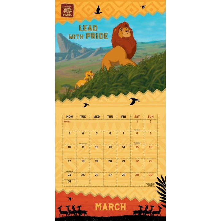 The Lion King Square 2025 Calendar