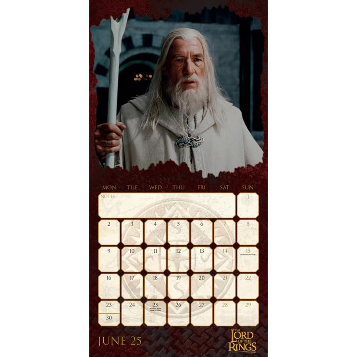 The Lord Of The Rings Square 2025 Calendar