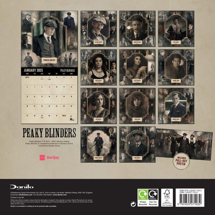 Peaky Blinders Square 2025 Calendar