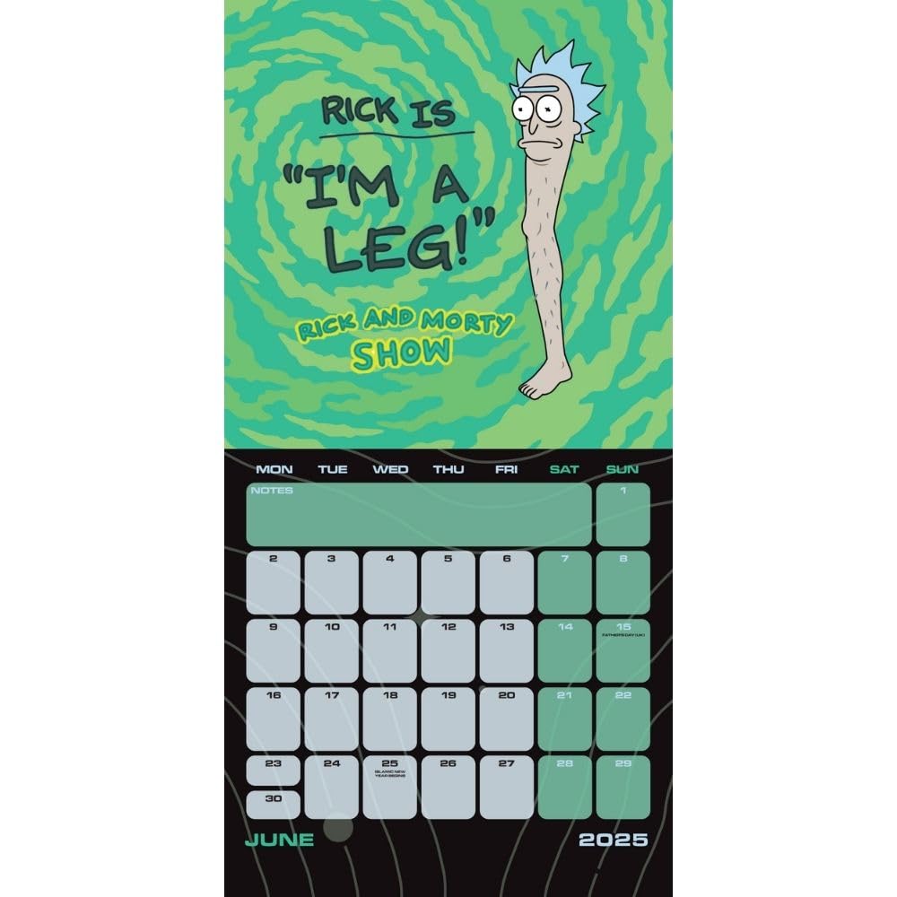 Rick And Morty Square 2025 Calendar