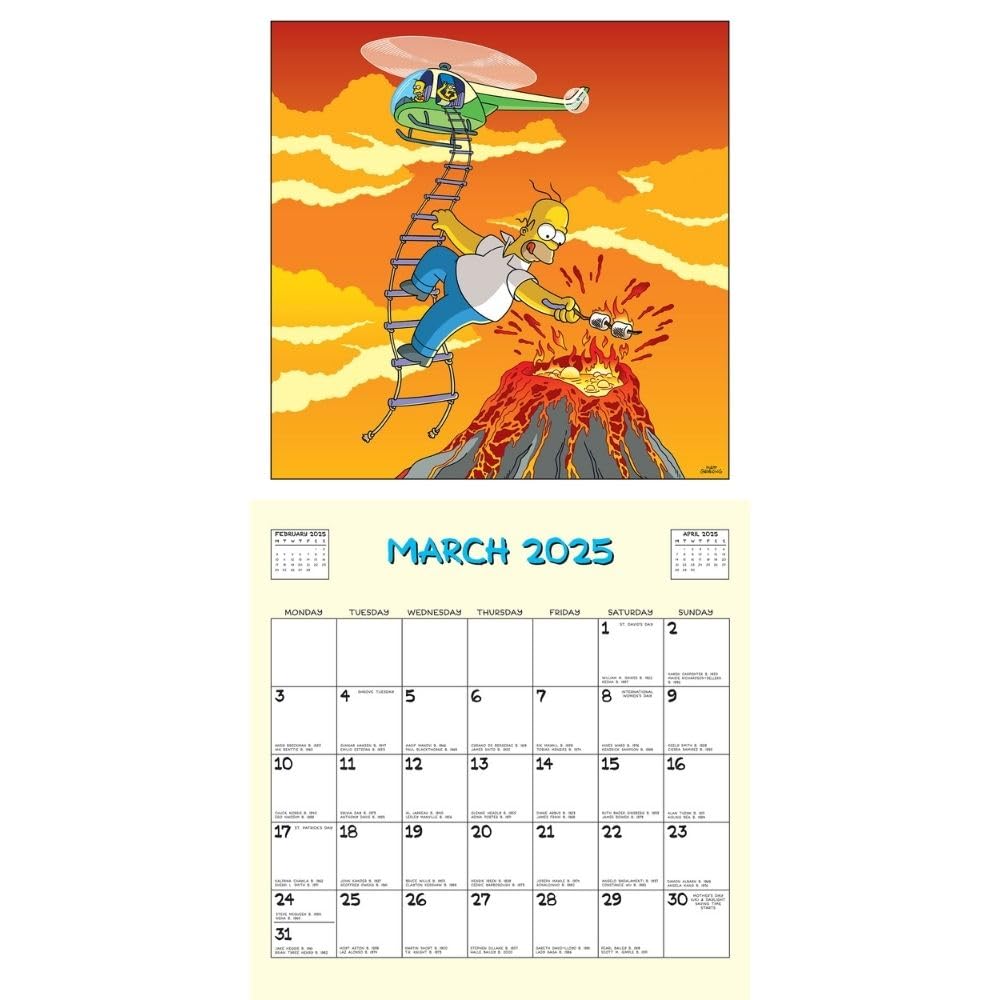 The Simpsons Square 2025 Calendar