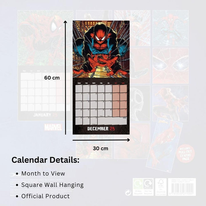 Spider-Man Square 2025 Calendar