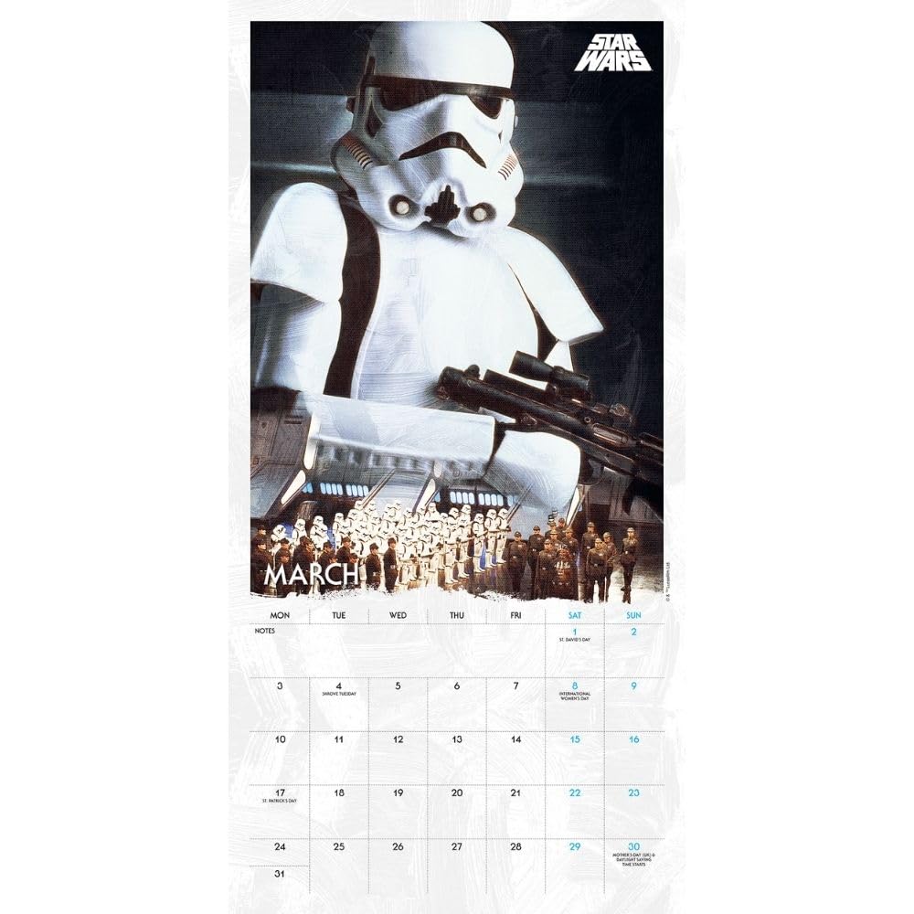 Star Wars Square 2025 Calendar