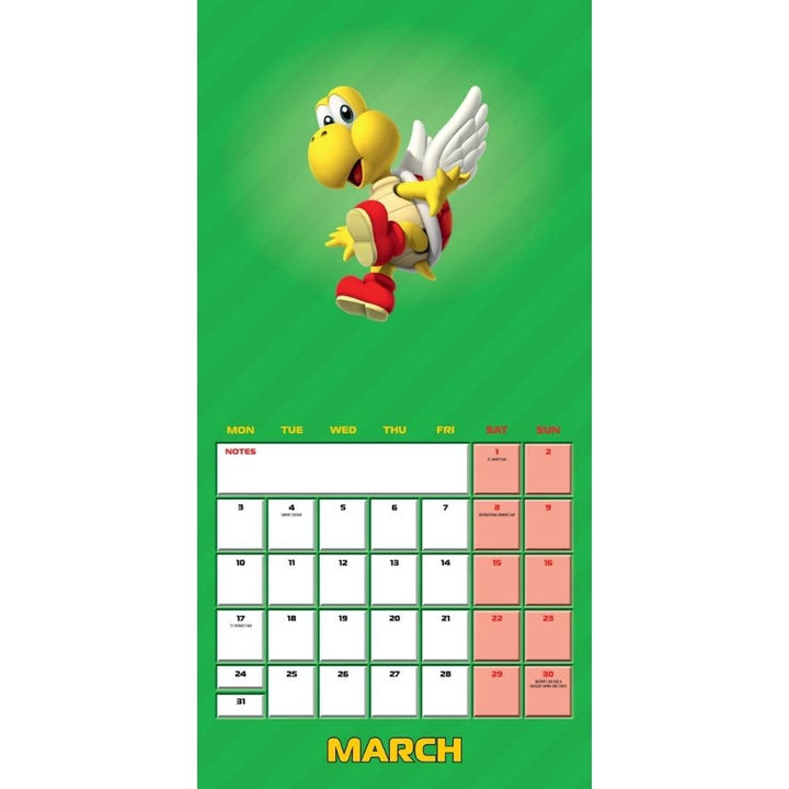 Super Mario Square 2025 Calendar