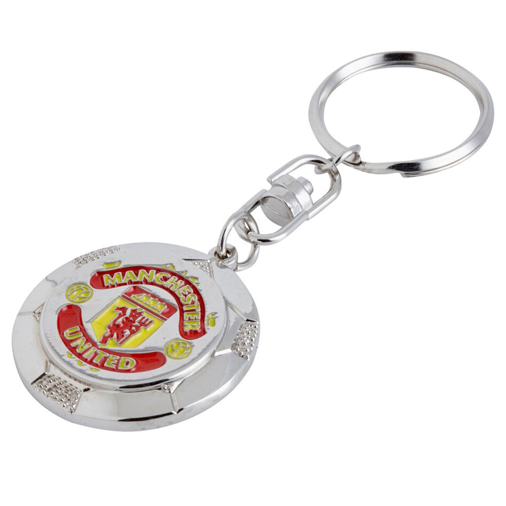 Manchester United Silver Ball Keyring