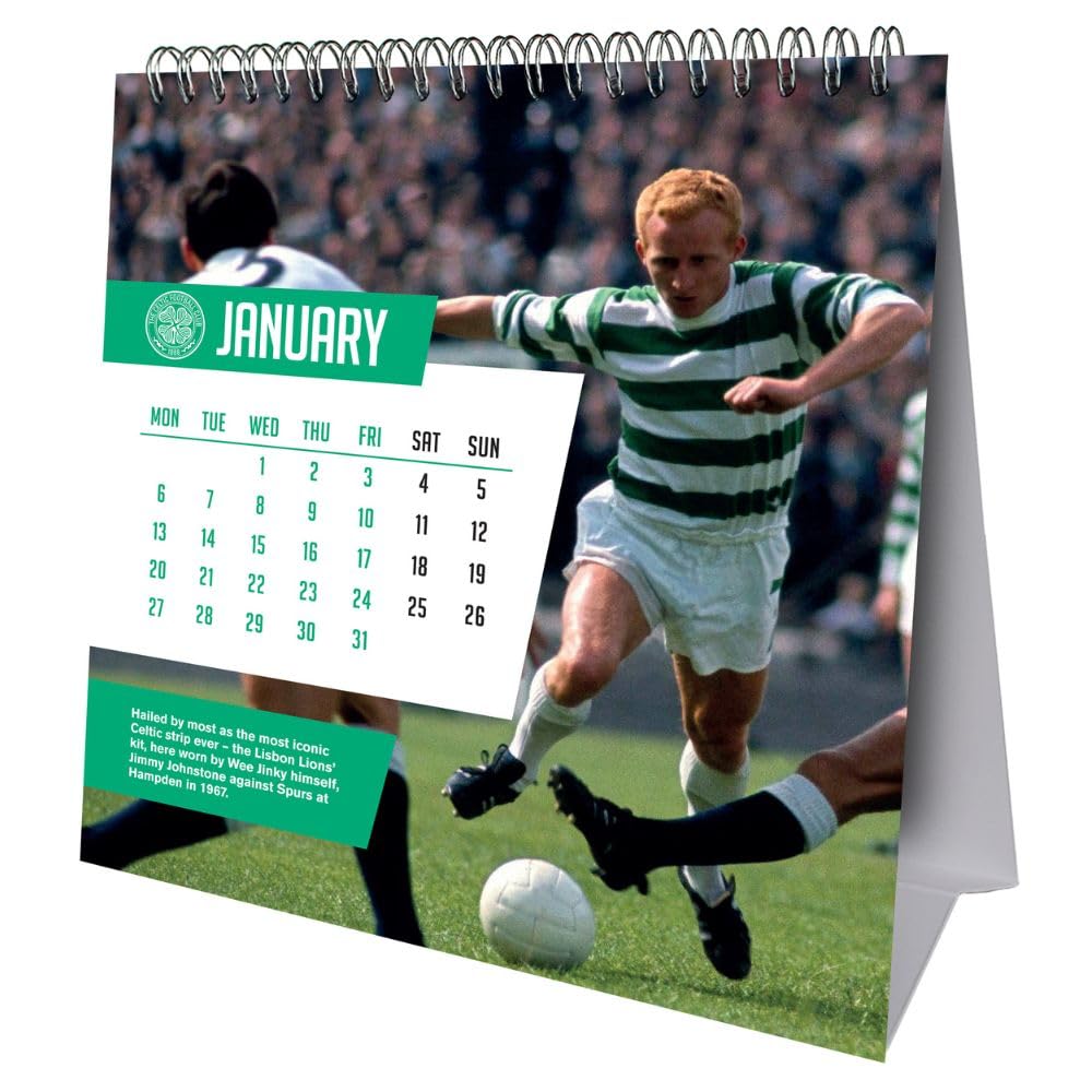 Celtic FC Desktop 2025 Calendar