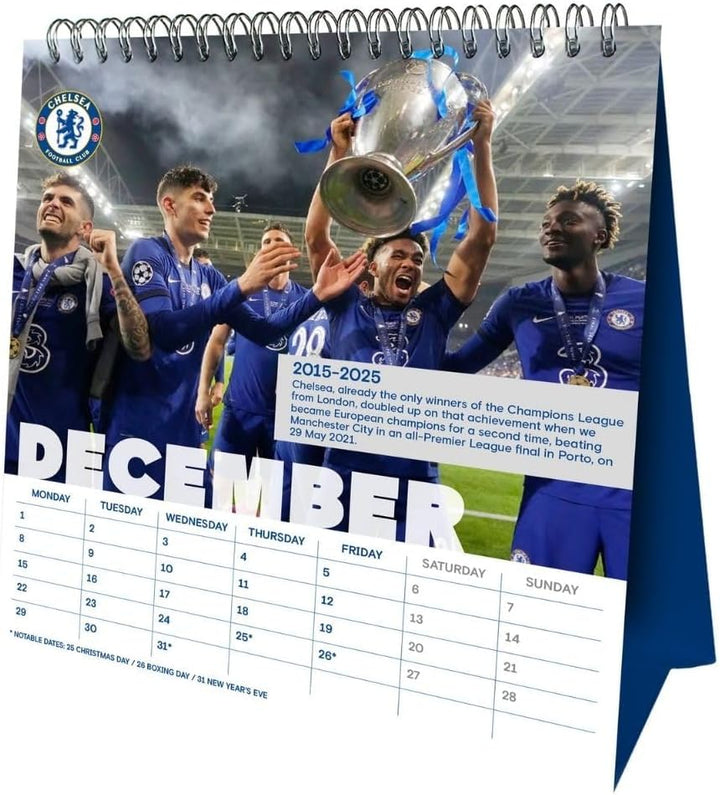 Chelsea FC Desktop 2025 Calendar