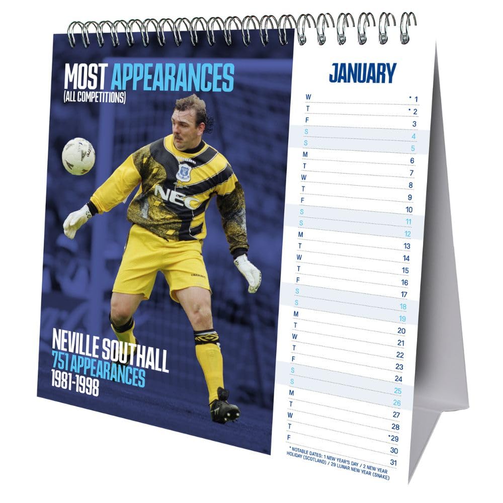 Everton FC Desktop 2025 Calendar