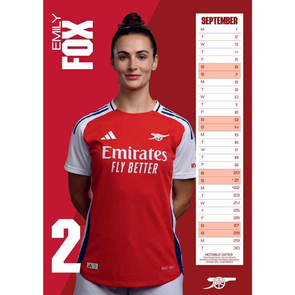 Arsenal WFC A3 2025 Calendar