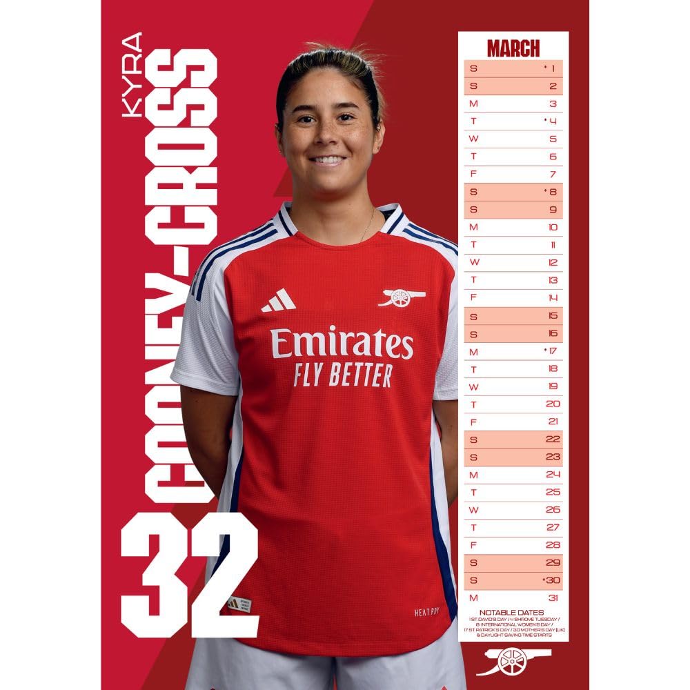 Arsenal WFC A3 2025 Calendar