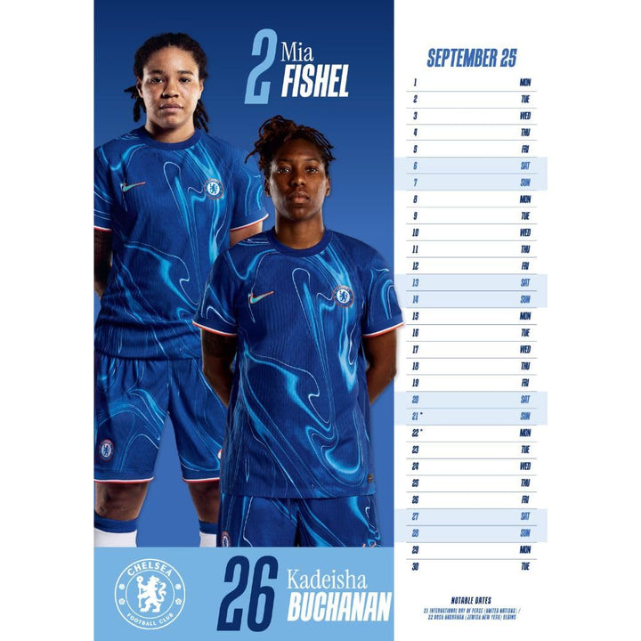 Chelsea WFC A3 2025 Calendar