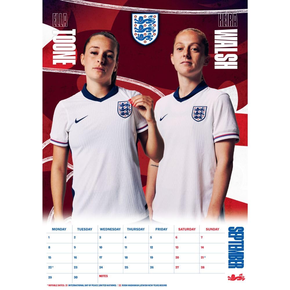 England Lionesses A3 2025 Calendar