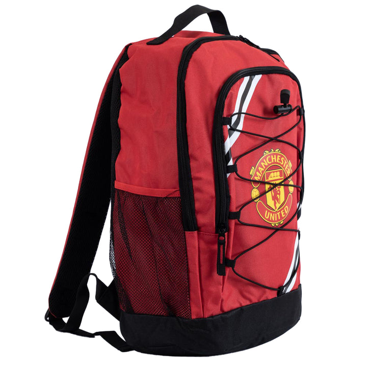 Official Manchester United FC Crest Stripe Backpack